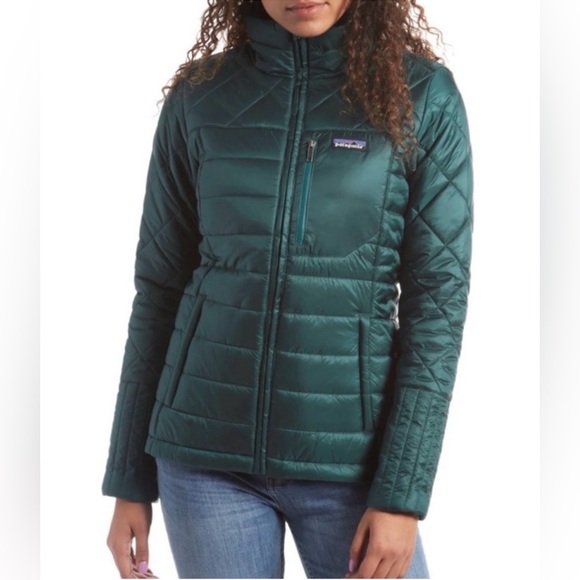 Patagonia Radalie Green short Puffer Jacket size Large - Picture 1 of 6